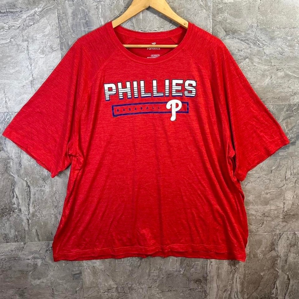 Phonetics Red and white MLB Phillies baseball tee men's 4XL  #baseball #Phillies